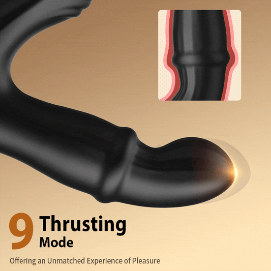 Cyclone - Thrusting Prostate Massager With Double Cock Rings Anal Toys