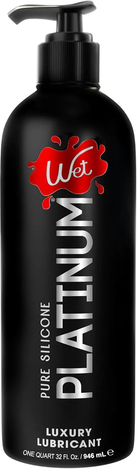 Wet Platinum Luxury Silicone Lubricant 32oz – Premium Silicone Lubricant