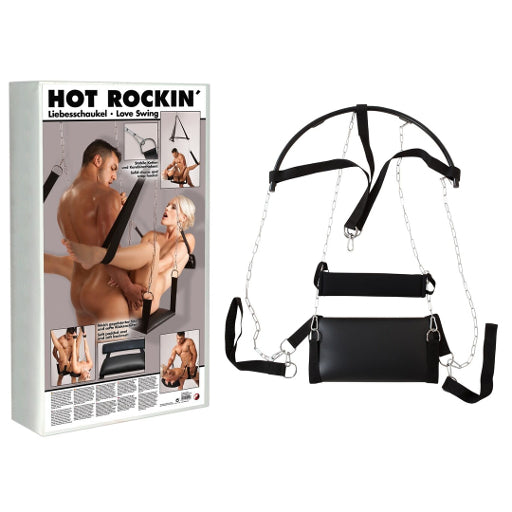 Erotic Hot Rocking Swing with Padded Seat and Removable Loops