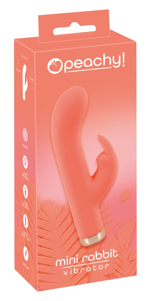 Peachy Mini Rabbit Vibrator in Pink, Small Size