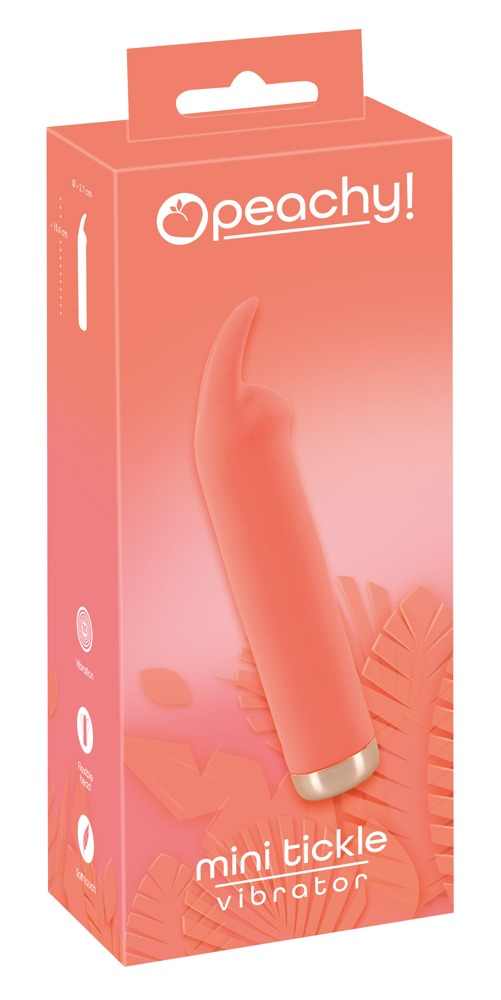Peachy Mini Tickle Vibrator Pink Small Size for Clitoral Stimulation