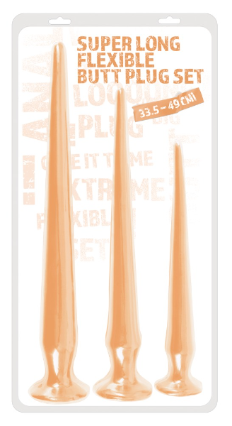You2Toys Super Long Flexible Butt Plug Set – 3-Piece Flexible Butt Plug Trio