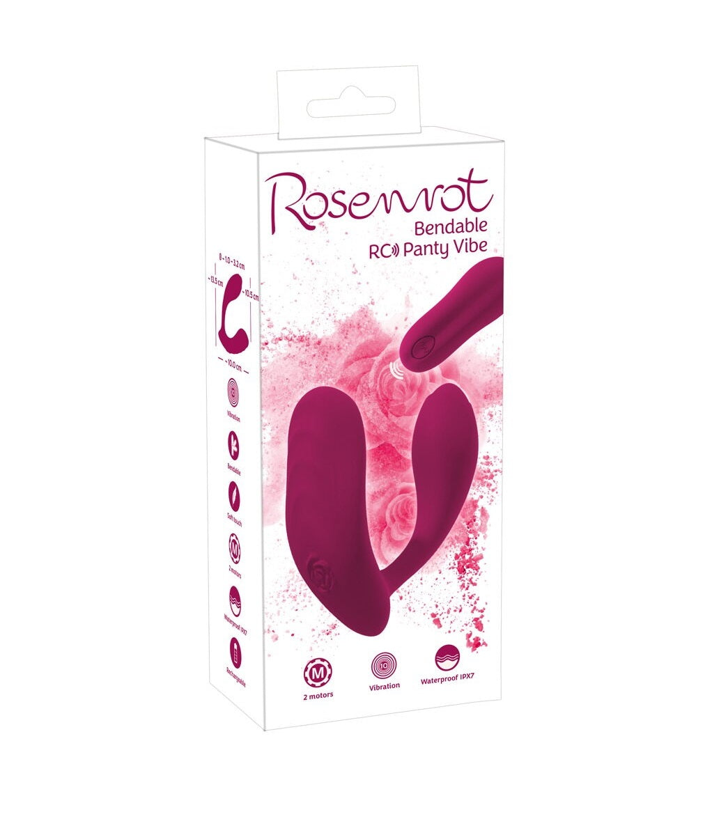 Rose Bendable Panty Vibe (Rose Pink) – Remote-Controlled Silicone Vibrator