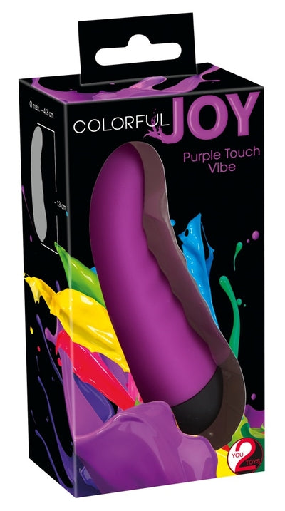 Colorful Joy Purple Touch Vibe 13 cm Silicone Tongue-Shaped Vibrator with 10 Modes
