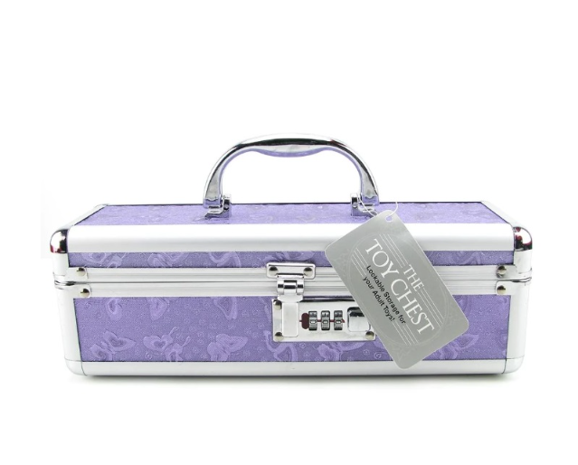 The Toy Chest Small Purple Lockable Case 12 x 4 x 4 Inches