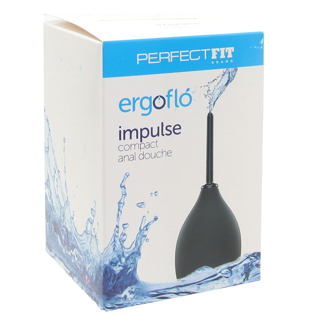 Ergoflo Impulse Compact Anal Douche in Black Anal Sex Toys > Douche and Enema