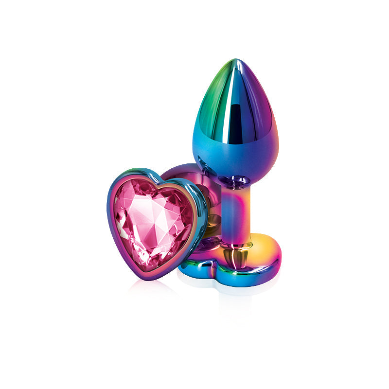 Rear Assets Multi Heart Small (Pink) – Lightweight Metal Butt Plug