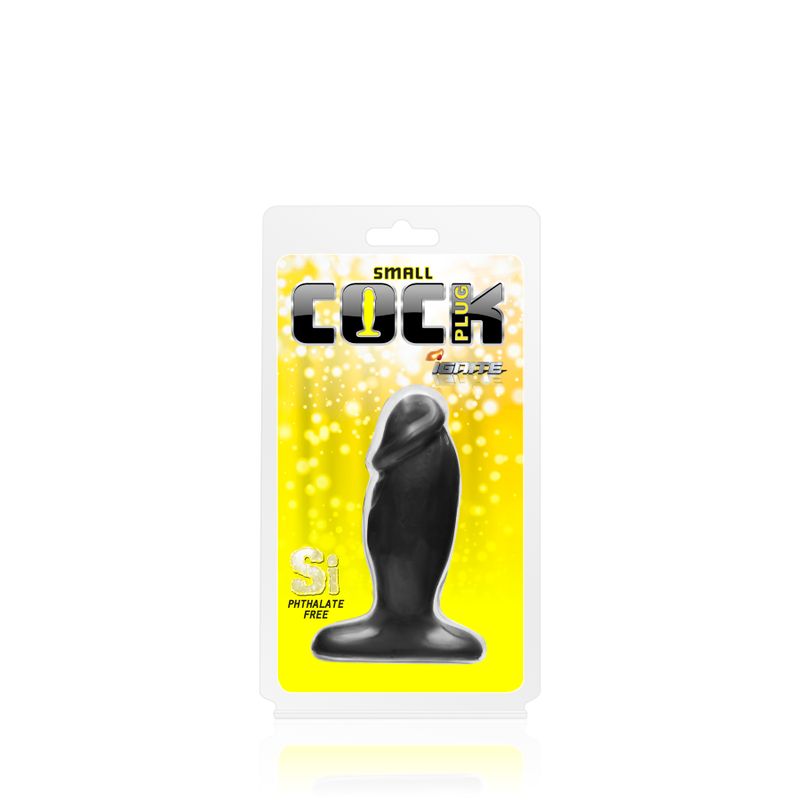 Realistic Cock Plug Black Small – 4 Inch PVC Small Butt Plug