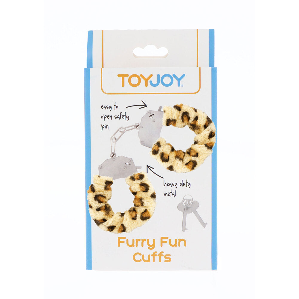 ToyJoy Furry Fun Leopard Print Wrist Cuffs – Furry Wrist Cuffs