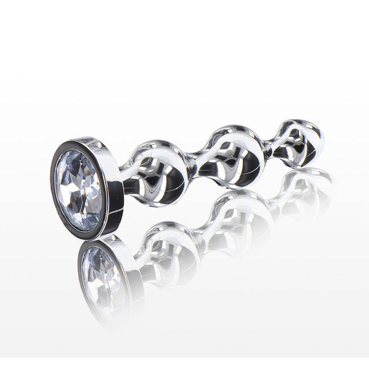 Diamond Star Beads Small – Smooth Aluminium Butt Plug with Jewel Base > Anal Range > Anal Beads