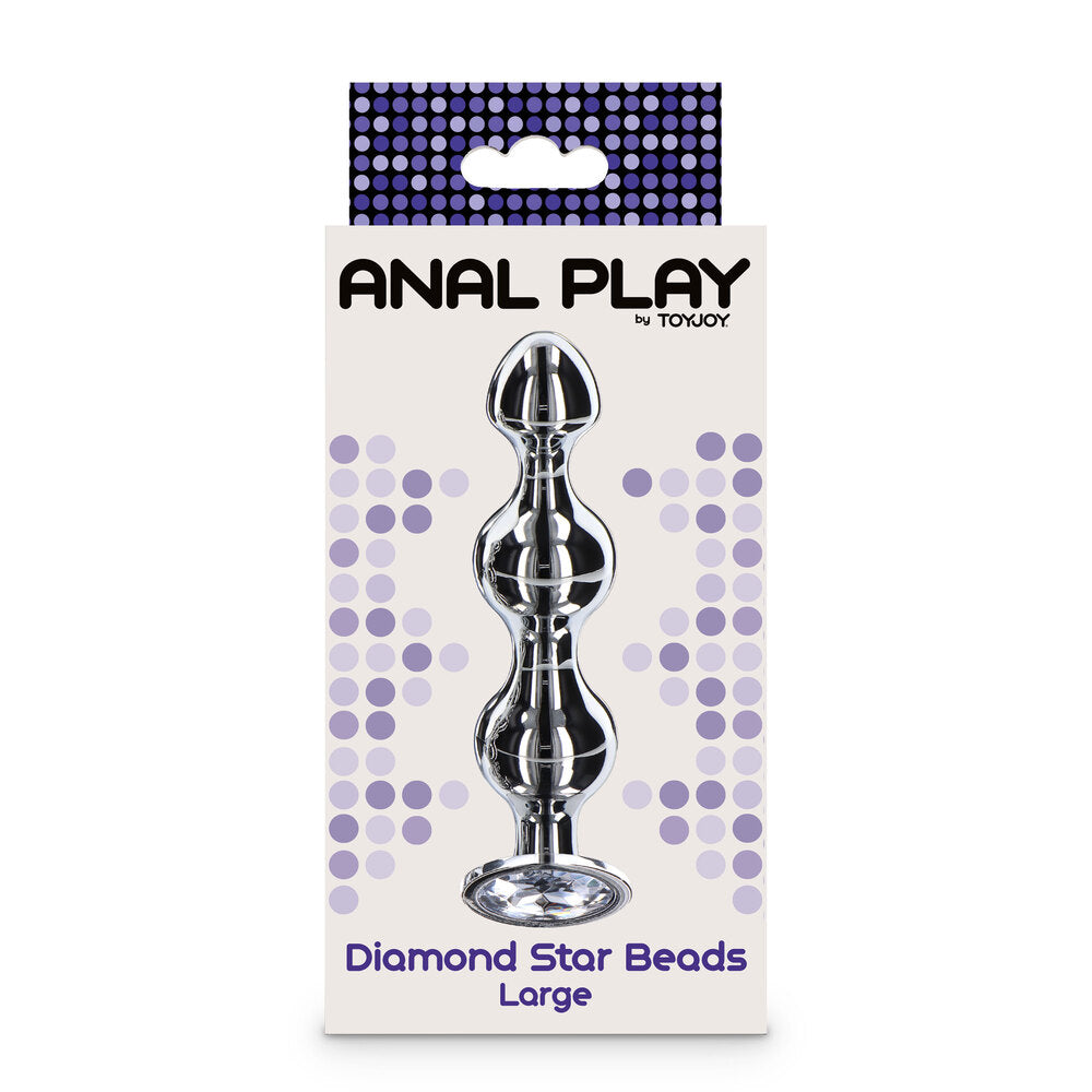 Diamond Star Beads Large – Aluminium Butt Plug With Jewel Base