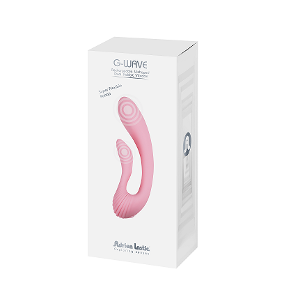Adrien Lastic G-wave Pink Ultra-Flexible Rabbit Vibrator with Ribbed Surface and Dual Stimulation