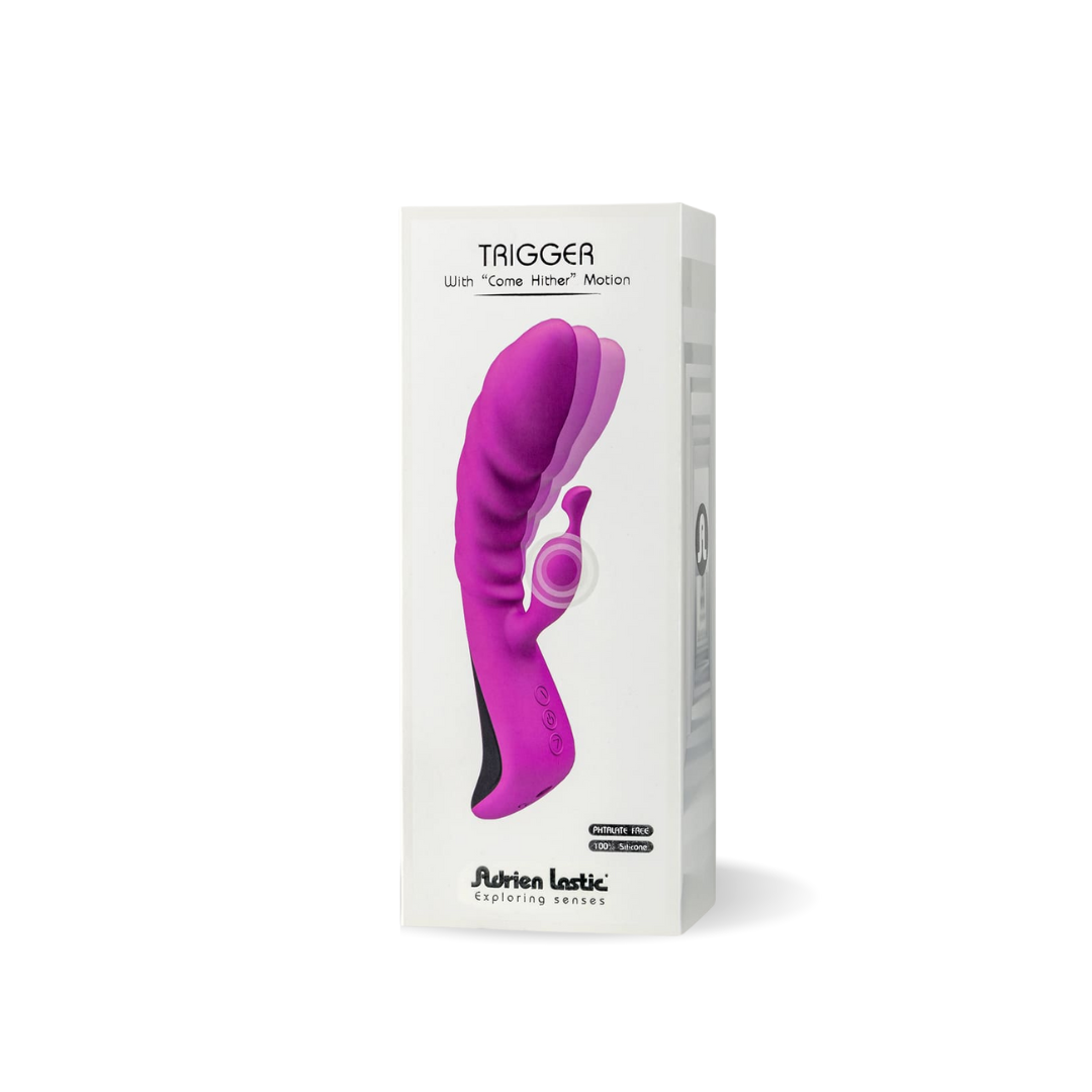 Adrien Lastic Trigger Vibrator Magenta With Independent Vibration And Oscillation Modes