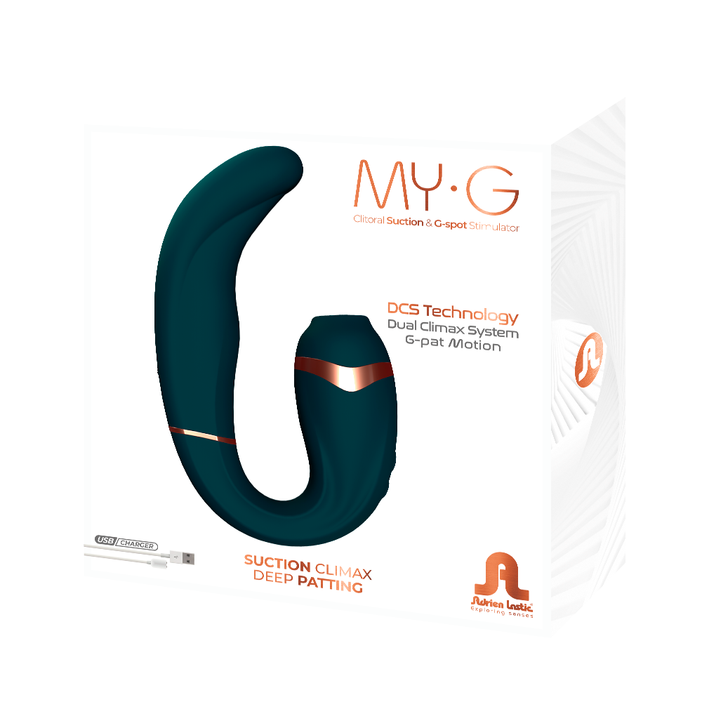 Adrien Lastic My G Clitoral Stimulator with Dual Motors and Suction Technology in Teal