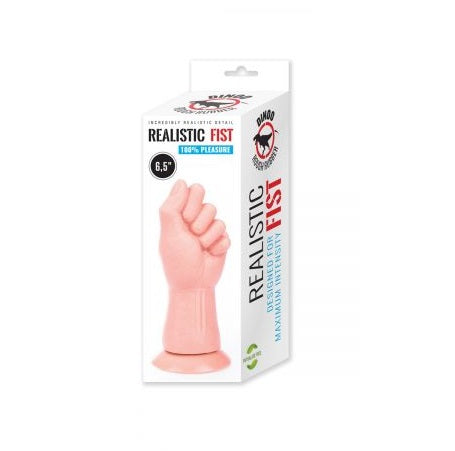 Dinoo King-Size Small Flesh Realistic Cock Fist 6.5 Inch
