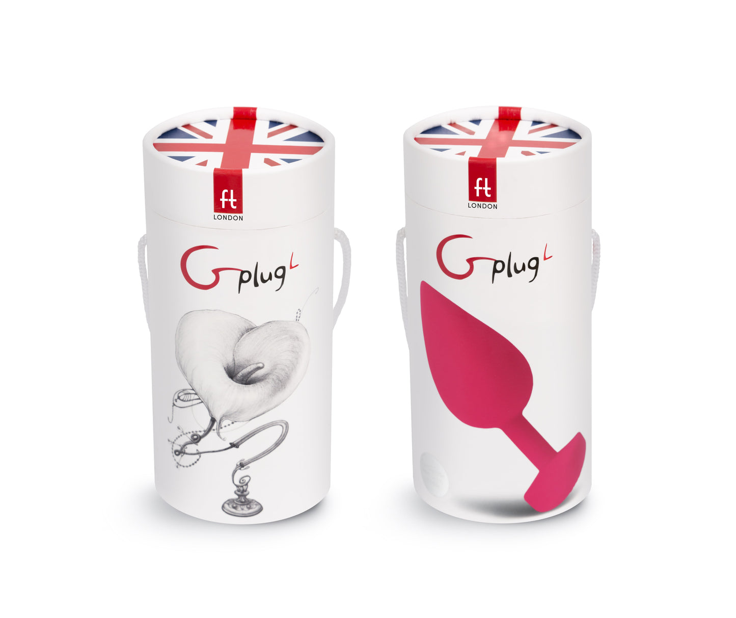 Gplug Large Neon Rose Silicone Anal Plug 3.9cm