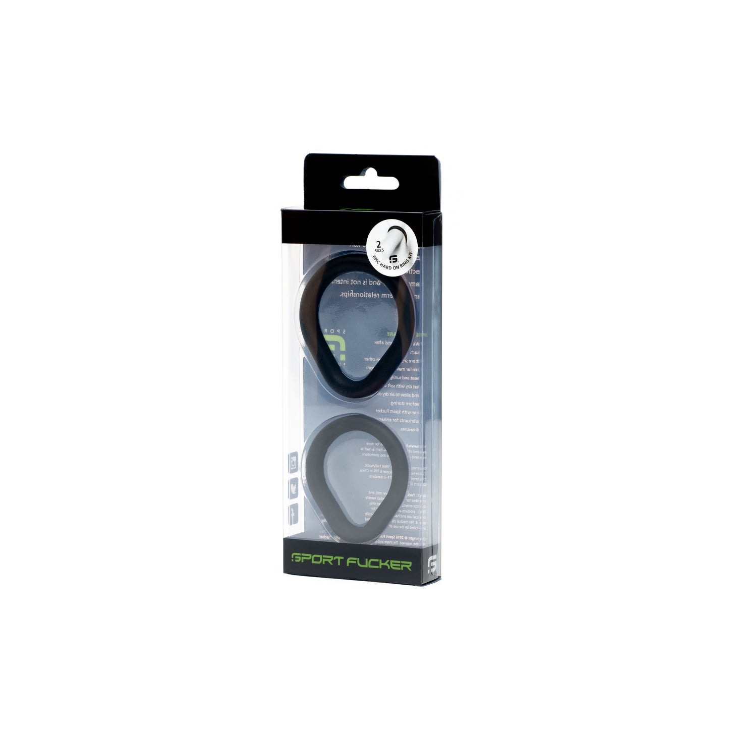 Epic Hard On Silicone Ring Kit 2 Pack Black