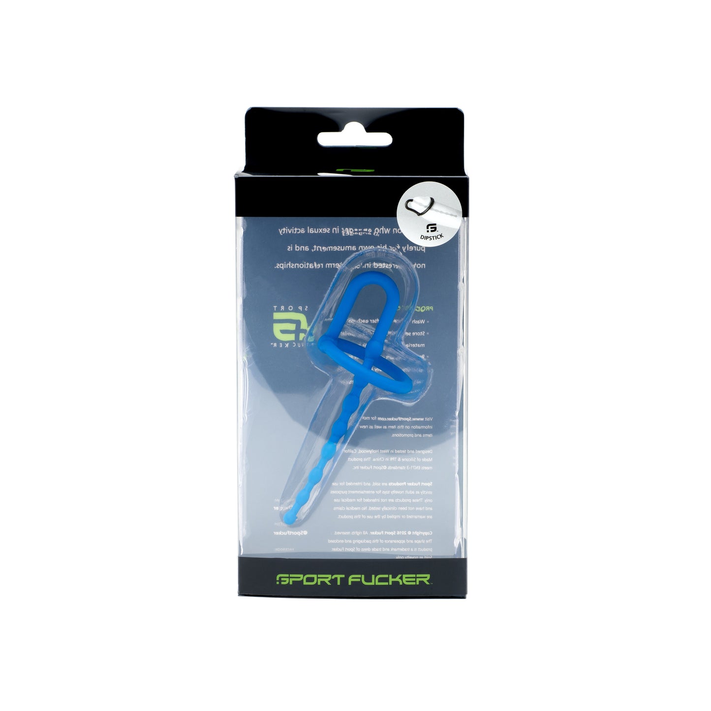 Dipstick Blue with 3.94 Inch Insertable Depth and Glans Ring