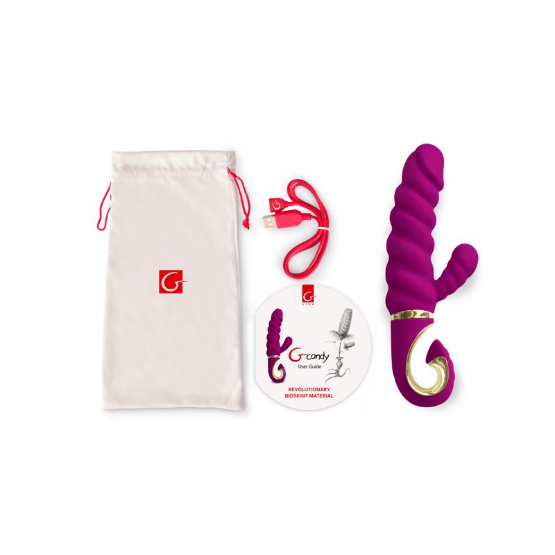 Gcandy Raspberry Dual Motor Vibrator Waterproof 4 Inch