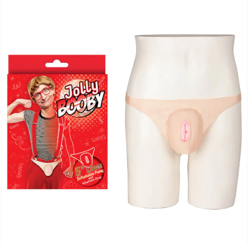 Jolly Booby Inflatable Pussy – Compact Inflatable Sex Toy Made from Body-Safe Vinyl