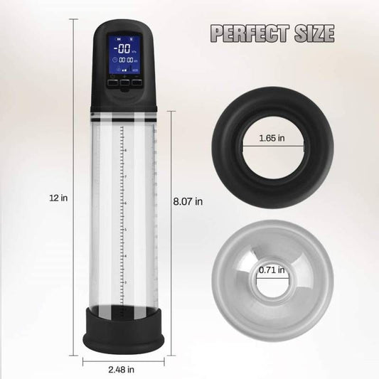Luxury USB LCD Auto Pump – Rechargeable Penis Pump with Display