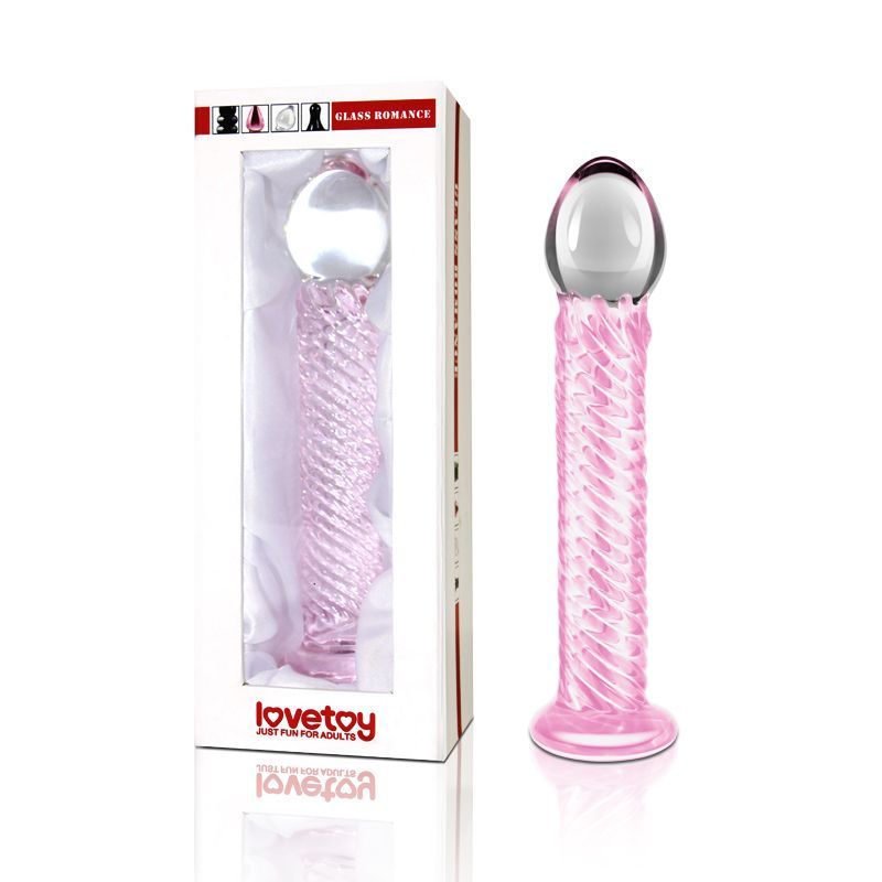 Glass Romance 7 Pink 7.5in Luxury Glass Dildo