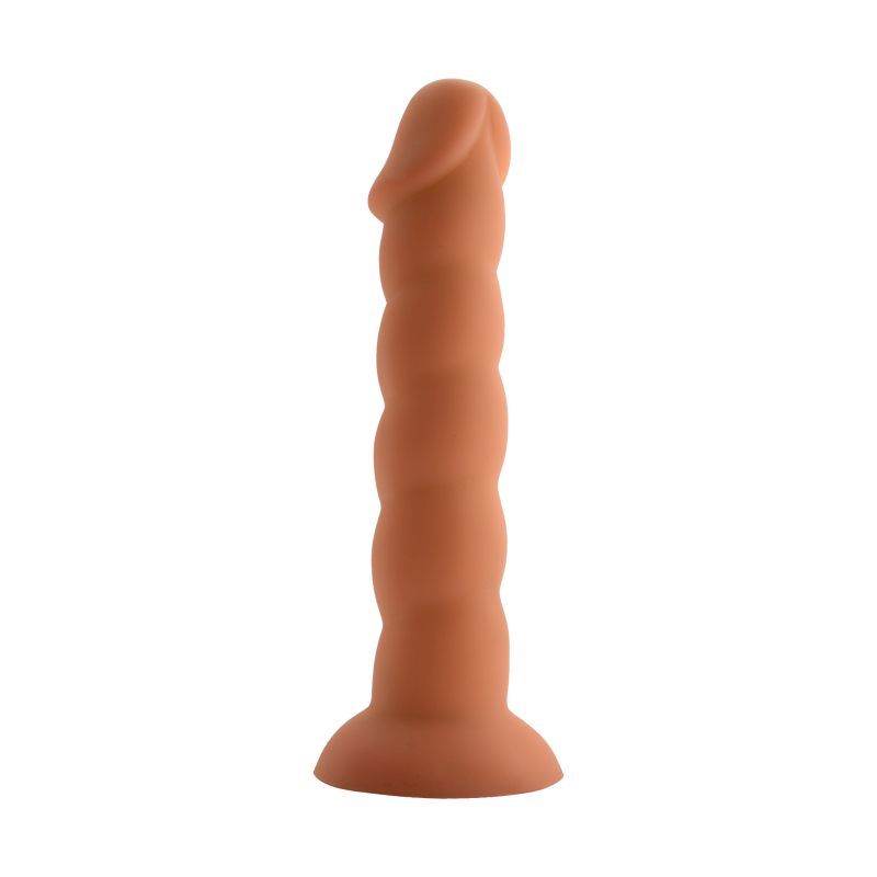 Spiral Cock Flesh Dildo with Ridged Shaft 19cm