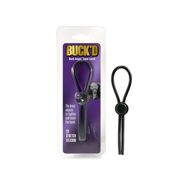 Buckd 4mm Adjustable Bead Cock Leash Black