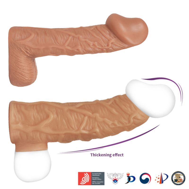 Nude Sleeve 10cm Shaft Soft Silicone Girth Enhancer