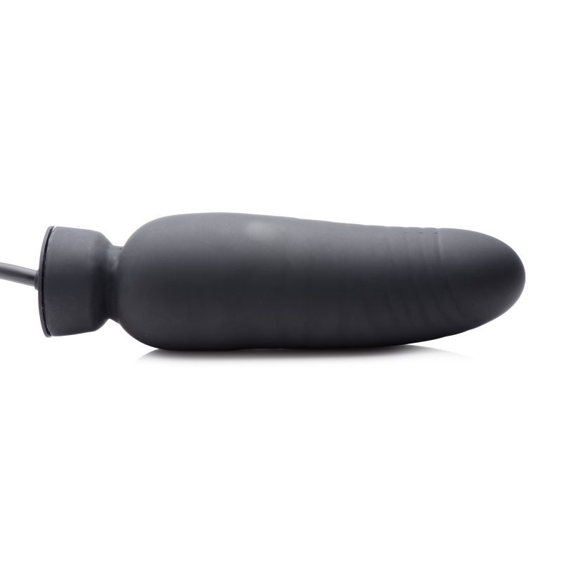 Dick Spand Inflatable Silicone Dildo (Black) – Up to 3.1" Dia Adjustable Shaft Dildo