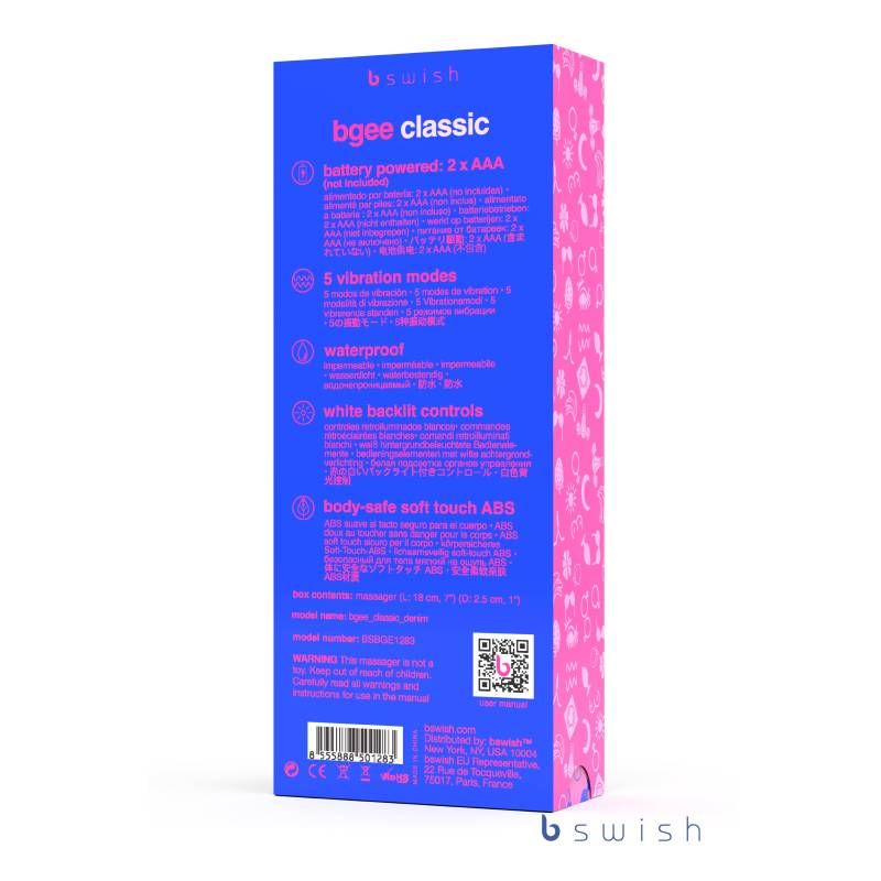 Bgee Classic Denim 7 Inch Waterproof Magic Wand