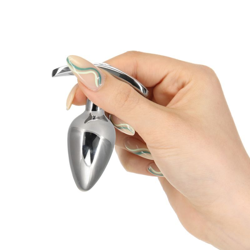 Pillow Talk Sneaky Stainless Steel Anal Plug 2.6 Inch w Swarovski Crystal