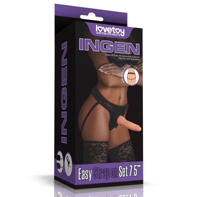 Easy Strap-on Set 7.5" (Flesh)