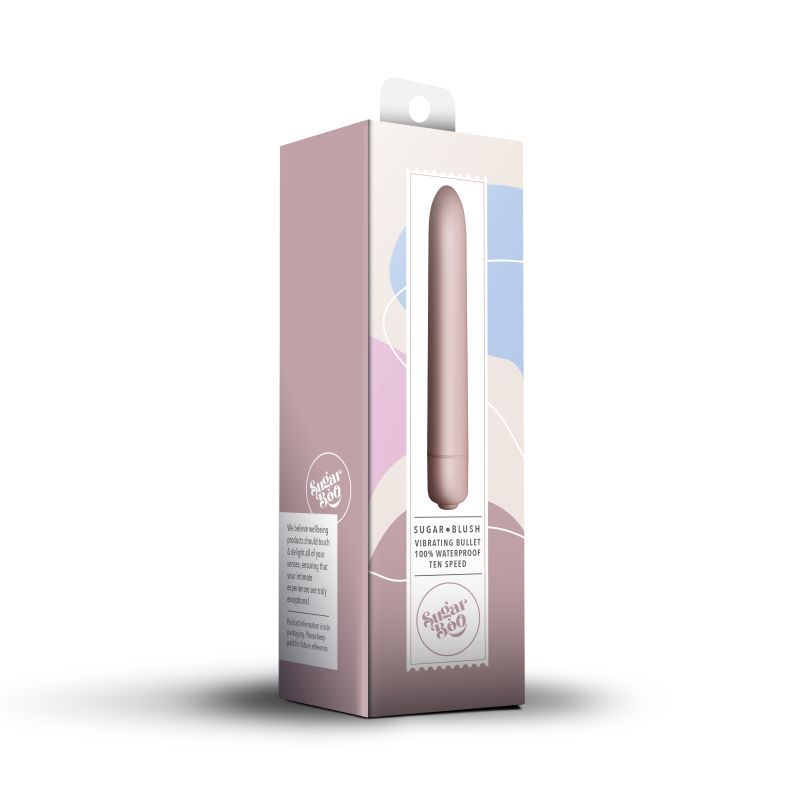 SugarBoo Bullet Vibrator - Waterproof Silicone Stimulator - Blush