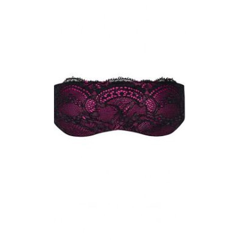 Roseberry Silky Eye Mask with Lace Adornments