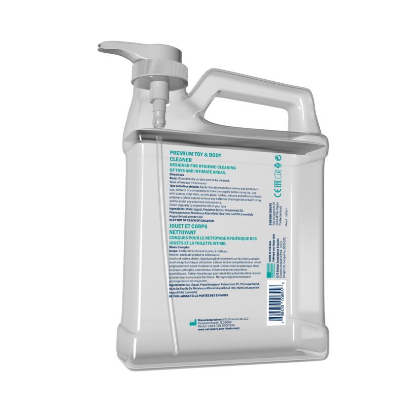 Swiss Navy Toy and Body Cleaner 1 Gallon Natural Tea Tree Oil and Lavender