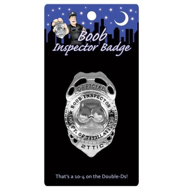 Boob Inspector Badge – Novelty Party Accessory Badge