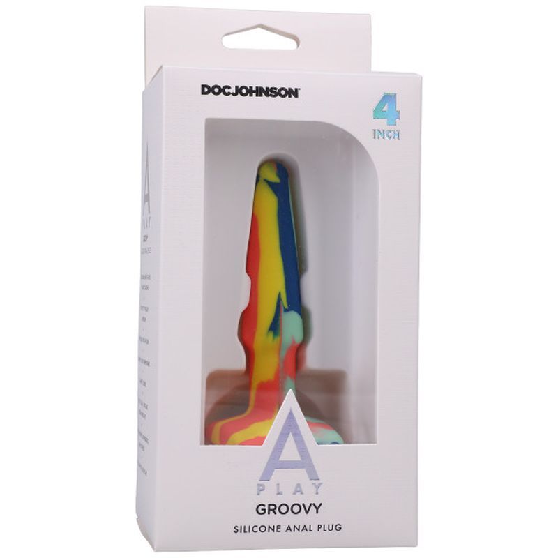 Groovy Silicone Anal Plug 4 Inch Sunrise