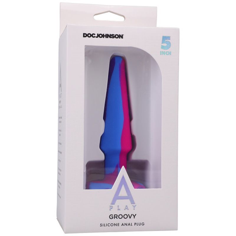 Groovy Silicone Anal Plug 5 Inch Berry