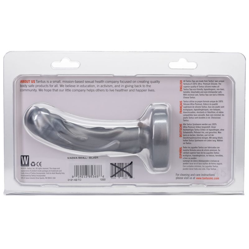 Mini Magma Dildo Silver Harness Compatible Ultra Premium Silicone