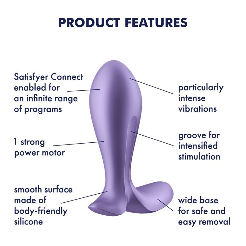 Satisfyer Intensity Plug Purple - Powerful Vibrating Anal Toy