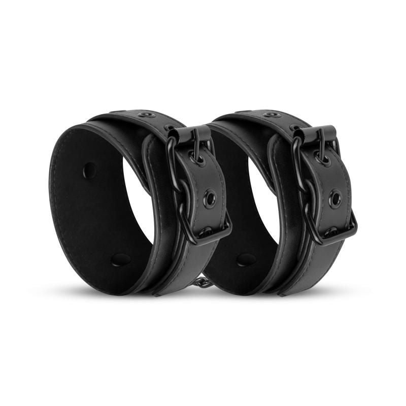 Faux Leather Handcuffs in Black