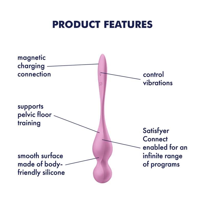 Satisfyer Love Birds 1 Kegel Trainer 73.8g with Connect App Pink