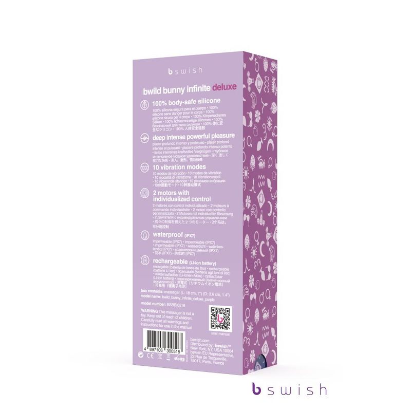 Bwild Bunny Infinite Deluxe 19.3 cm Rabbit Vibrator
