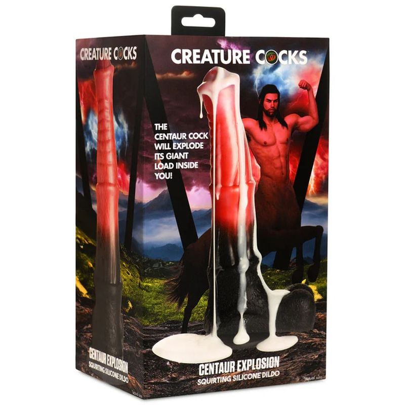 Creature Cocks Centaur Explosion (Pink/Black) – 24.5 cm Squirting Fantasy Dildo