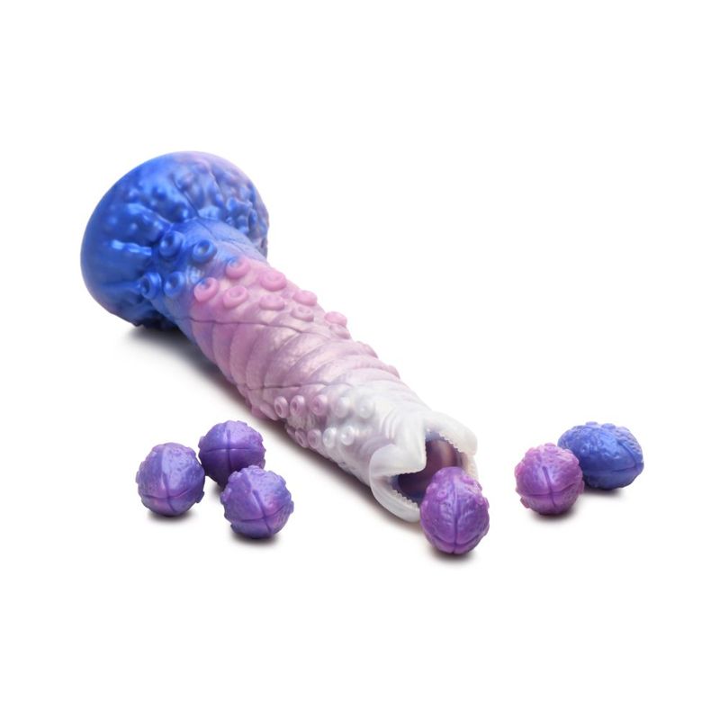 Tenta-Queen Ovipositor Silicone Dildo with Eggs – 11.5 Inch Silicone Dildo