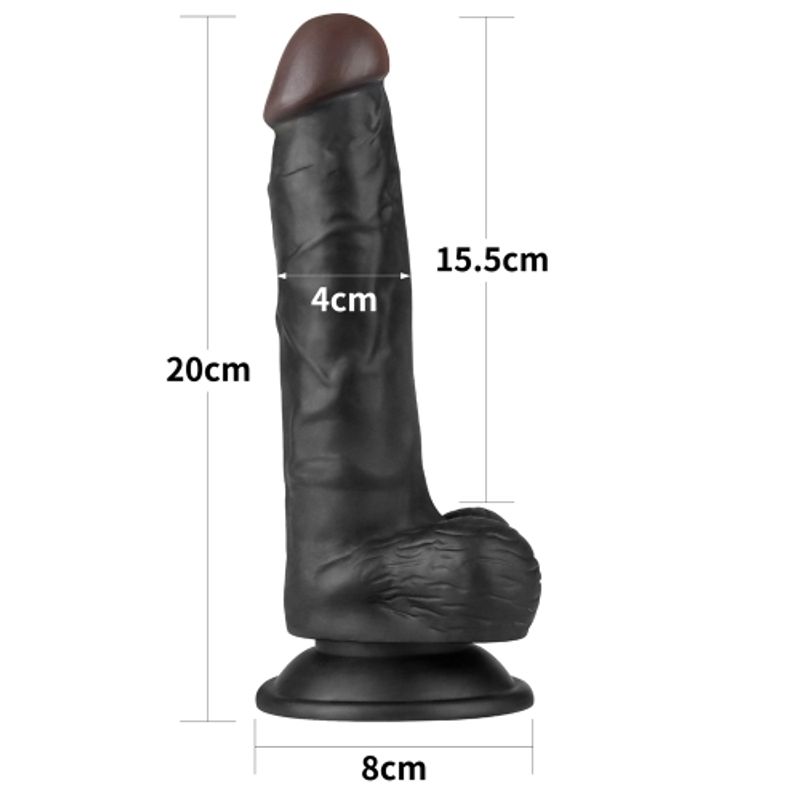 Easy Strap-On Set (Black) – Adjustable Strap-On Harness with 7.5 Inch Realistic Dildo
