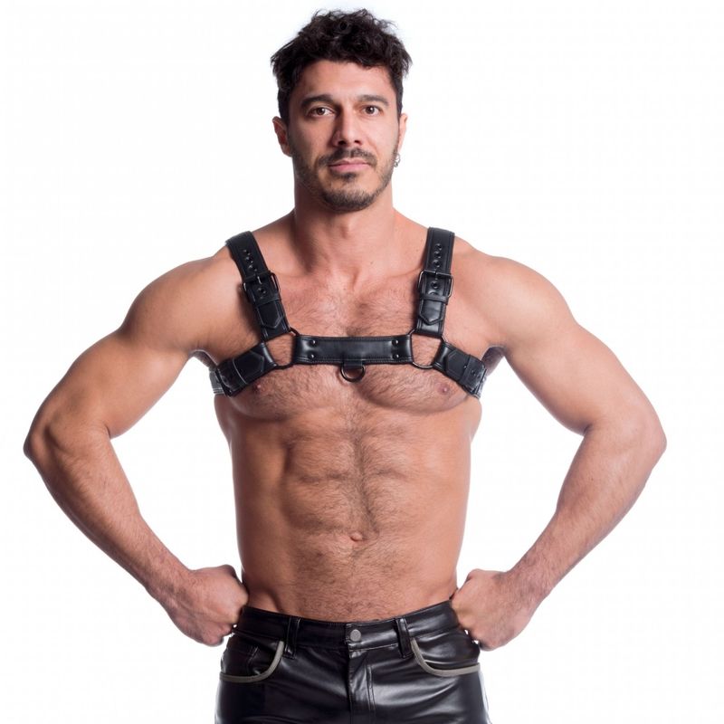 Vegan Bulldog Harness Black – Stylish Vegan Leather Harness