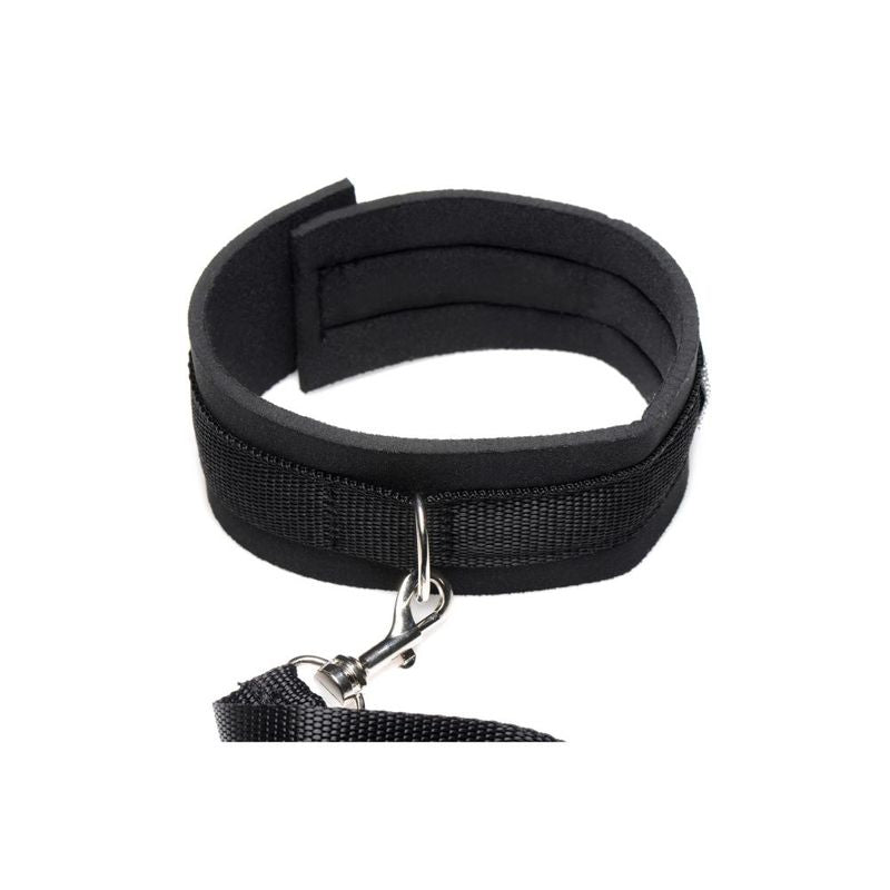 Frisky Collar and Leash Set (Black) – Neoprene BDSM Accessory Set