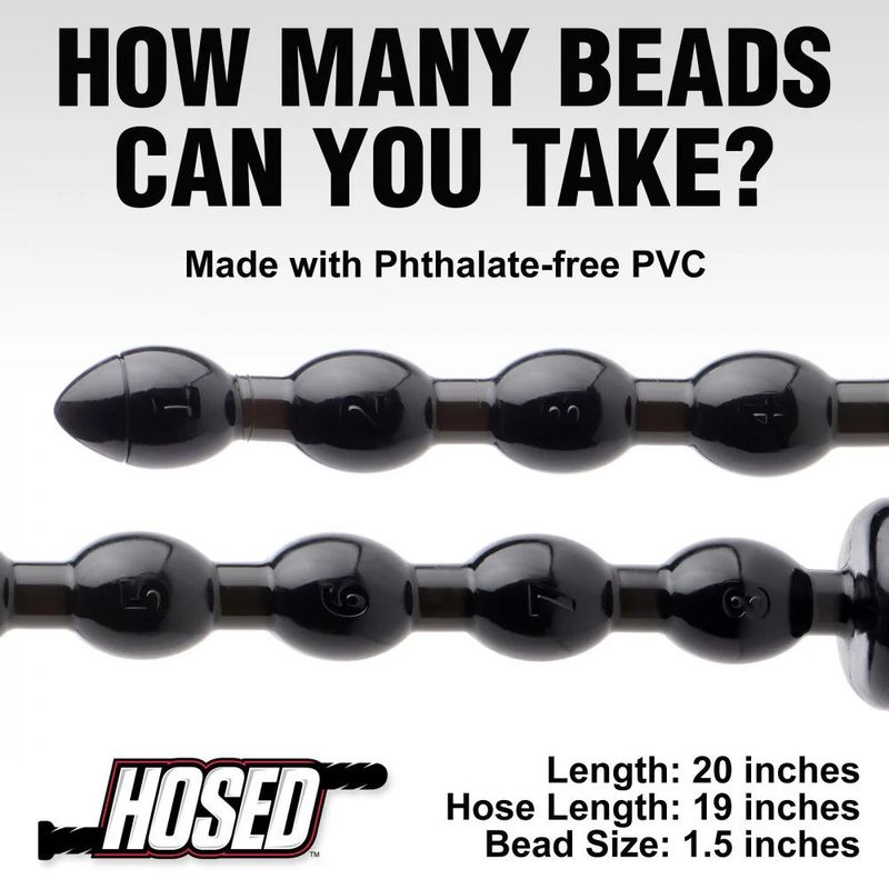 Hosed Beaded Anal Snake (19 Inch, 1.5 Inch Diameter) – Extra-Long Flexible Anal Beads